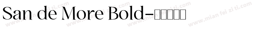 San de More Bold字体转换